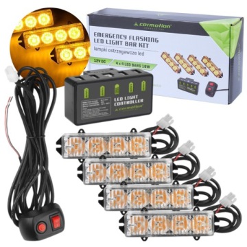 4х СИГНАЛЬНЫЕ ЛАМПЫ СТРОБСКОП ПОМОЩЬ ЭВАКУАТОР СВЕТОДИОДНЫЙ