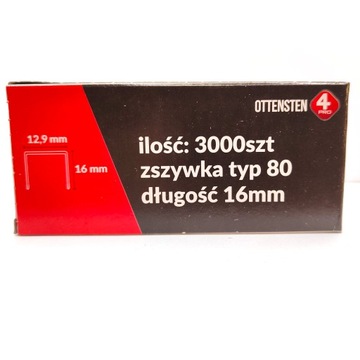 Скобы обивочные для степлера TYP 80 / GA21 / 380 16 мм 9 000 зл. MINIBOX