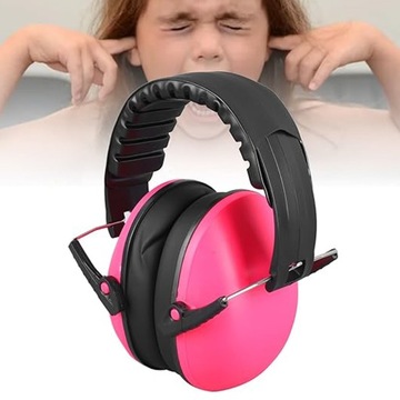 NAUSZNIKI WYGŁUSZAJĄCE DŹWIĘKI OCHRONNE LEKKIE REDUKUJĄCE HAŁAS RÓŻOWY