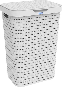Kosz na bieliznę Rotho COUNTRY 55l biały