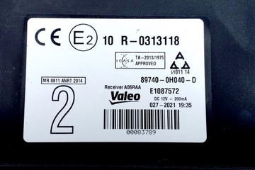 MODUL CENTRÁLNÍHO ZÁMKU TOYOTA AYGO (_B4_) 897400H040D 1.0L GASOLINE 51KW