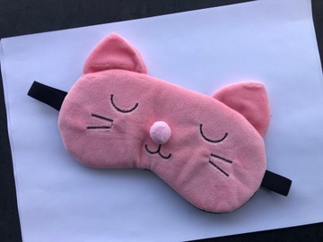 Маска для сна для глазного пузыря, релаксация для сна, котенок, розовый, олдман, плюш