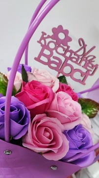 koszyk bukiet Kwiaty mydlane dzień Dzień Kobiet Walentynki Dzień Matki