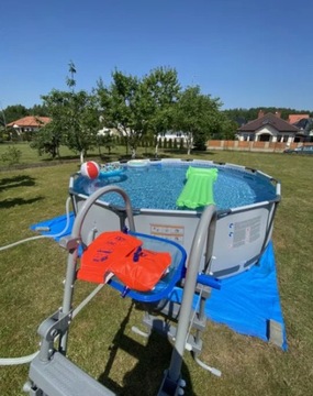 BESTWAY САДОВЫЙ КАРКАСНЫЙ БАССЕЙН 366x100см НАБОР ЛЕСТНИЦЫ 11в1 ФИЛЬТР НАСОСА