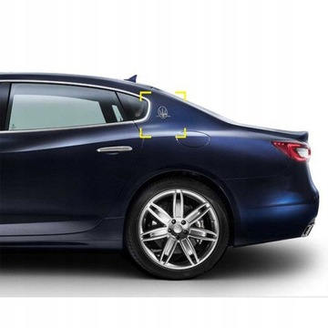 2 ZNAKY NÁLEPKA KAROSÉRIE DO MASERATI-SREBRO