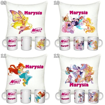 НАБОР WINX CLUB КРУЖКА + ПОДУШКА + ИМЯ