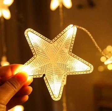 СВЕТОВАЯ ЗАВЕСА СВЕТОДИОДНЫЕ ГИРЛЯНДЫ ОКОННЫЕ ЛАМПЫ РОЖДЕСТВЕНСКАЯ ЕЛКА ЗВЕЗДЫ ПИРАМИДА