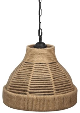 Lampa wisząca pleciona lina konopna zwis rustykalny żyrandol do wnętrz