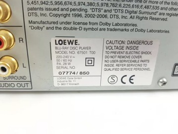 ПРОИГРЫВАТЕЛЬ ДИСКОВ BLU-RAY LOEWE 67501 T00