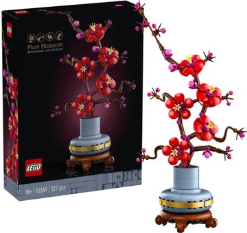 LEGO ICONS KWIAT ŚLIWY KOLEKCJA BOTANICZNA ZESTAW ROŚLINNY KWIATOWY 327 EL.