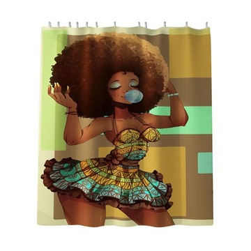 Подкладка для занавески для душа PEVA Mildew African Women_C