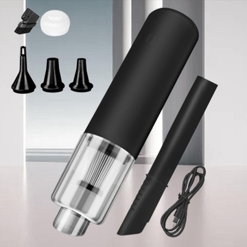 Ручной пылесос, беспроводной, портативный мини-автомобильный пылесос и воздуходувка, черный