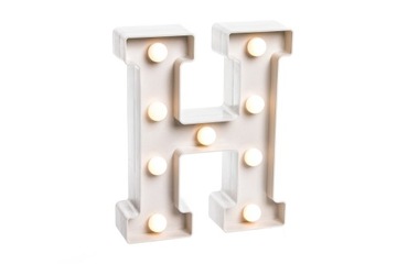 Świecąca litera literka LED -H - 22 cm