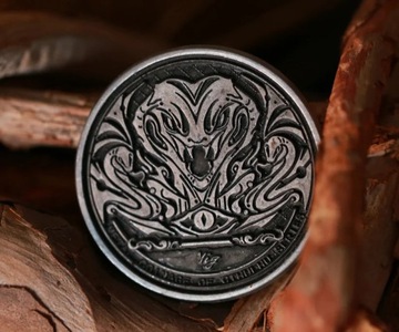 MITOLOGIA CTHULHU - YIG ZESTAW 3 METALOWYCH MONET LARP RPG