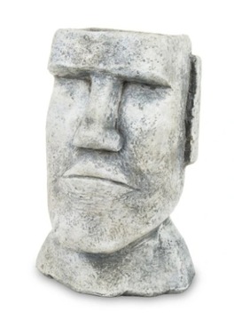 Osłonka kamienna Moai(B).H-24cm.Kamień szary