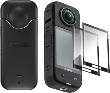 СИЛИКОНОВАЯ КРЫШКА + СТЕКЛЯННАЯ ПЛЕНКА ДЛЯ INSTA360 X3