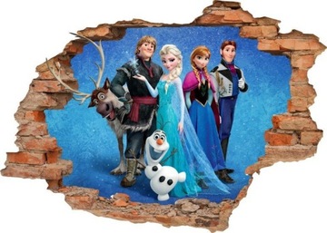 NAKLEJKI NA ŚCIANĘ Dziura w ścianie FROZEN ELSA