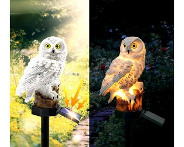 САДОВАЯ ЛАМПА OWL SOLAR, ВОДОНЕПРОНИЦАЕМАЯ, БОЛЬШОЙ СВЕТОДИОД