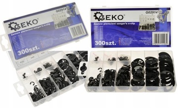 GEKO ZESTAW PIERŚCIENIE SEGERA SEGERY E-CLIP 300 SZTUK +SORTOWNIK G02914