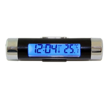 Termometr samochodowy z zegarkiem 12H/24H na klips