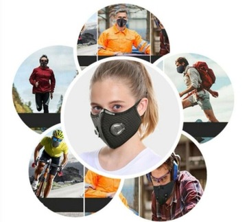 MASKA ANTYWIRUSOWA ANTYSMOGOWA FIOLETOWA + FILTRY