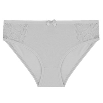 ТРУСИКИ ЖЕНСКИЕ ИЗ ХЛОПКА С КРУЖЕВОМ, БЕЗ РИСУНКА, ЭЛАСТИЧНЫЙ MORAJ, размер XXL, 4 шт.