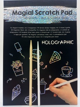 Волшебный блокнот, блокнот, блокнот GLITTER Scratch Book