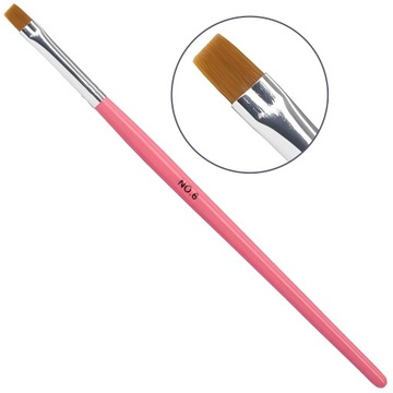 Деревянная кисть для геля №6, прямая