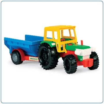 TRAKTOR Z WYWROTKĄ I Z PRZYCZEPĄ Wader