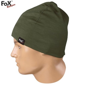 ЗИМНЯЯ ШАПКА ИЗ МЕРИНОСОВОЙ ШЕРСТИ ТЕРМОАКТИВНАЯ FOX OLIVE