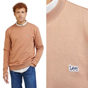 Lee PLAIN CREW SWEAT Cider BLUZA Z MAŁYM LOGO REGULAR FIT L