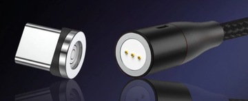 МАГНИТНЫЙ СВЕТОДИОДНЫЙ КАБЕЛЬ ТИПА C ЗАРЯДКА USB 5А ДАННЫЕ