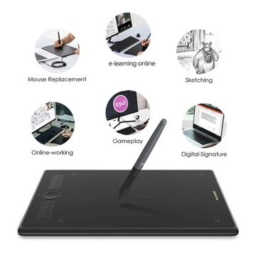 Графический планшет Huion H580X + цифровое перо PW100 PL