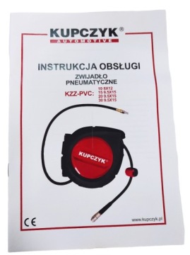 Пневматический шланг с катушкой из ПВХ, 10 м, диаметр шланга 8x12, Kupczyk, CE