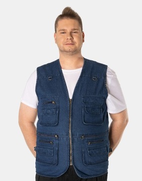 Kamizelka Męska Bezrękawnik Serdak Jeans 2321 r L