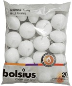 Świeczki pływające Bolsius białe 20szt.