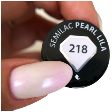 Semilac 218 Lakier hybrydowy do paznokci PEARL LILA 7ml z perłową poświatą
