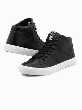 Buty męskie sneakersy za kostkę czarne V6 F0124 41