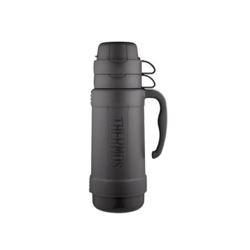 Szklany termos Thermos z dwoma kubkami 1L - czarny