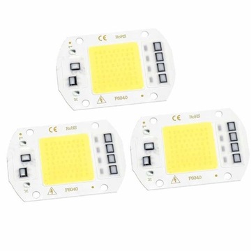 Dioda 50W Moduł COB LED 5000lm 230v BIAŁY 6500K 3 szt