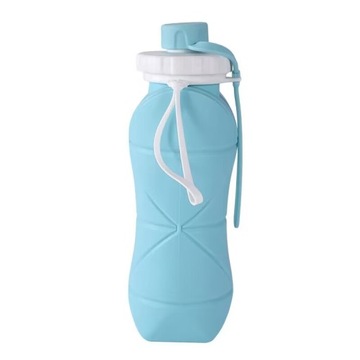 SILIKONOWA SKŁADANA BUTELKA NA WODĘ 600ML