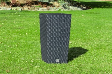 НАБОР ЦВЕТОЧНЫХ ГОРШКОВ, 3 шт. ЭЛЕГАНТНЫЙ РОТАГОВЫЙ САД POWER + АНТРАЦИТОВЫЕ ВСТАВКИ ХИТ!