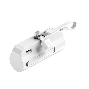 Мини-пауэрбанк 5000 мАч с поддержкой IPHONE/TYPE-C - БЕЛЫЙ