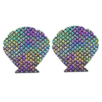 2 шт. ультратонкие лазерные цветные наклейки на грудь