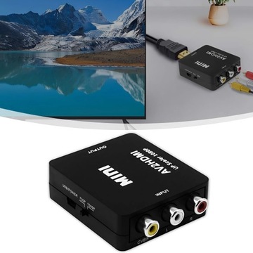 Адаптер преобразователя сигналов AV RCA CINCH в HDMI FULL HD 1080P+ USB-КАБЕЛЬ