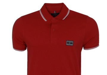 TOMMY HILFIGER polo męskie, czerwone, S