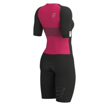 COMPRESSPORT Женский комбинезон для триатлона AERO SS TRISUIT черный/джазовый L
