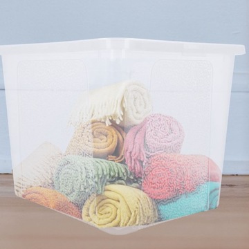 ПЛАСТИКОВЫЙ КОНТЕЙНЕР с крышкой, большой закрывающийся ящик, органайзер для игрушек, 30 л.