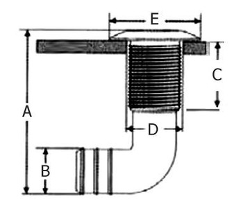 БОКОВОЙ ПЕРЕХОД 38 ММ, КОЛЕНО ПВХ 90 ГРАДУСОВ