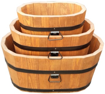 ЦВЕТНИК САДОВЫЙ ЦВЕТОЧНЫЙ ГОРШОК ДЕРЕВЯННЫЙ ГОРШОК D40